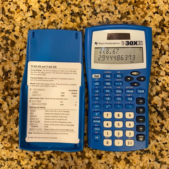 texas instrument calculator ti-30x iis blue-PreOwned - Picture 1 of 3